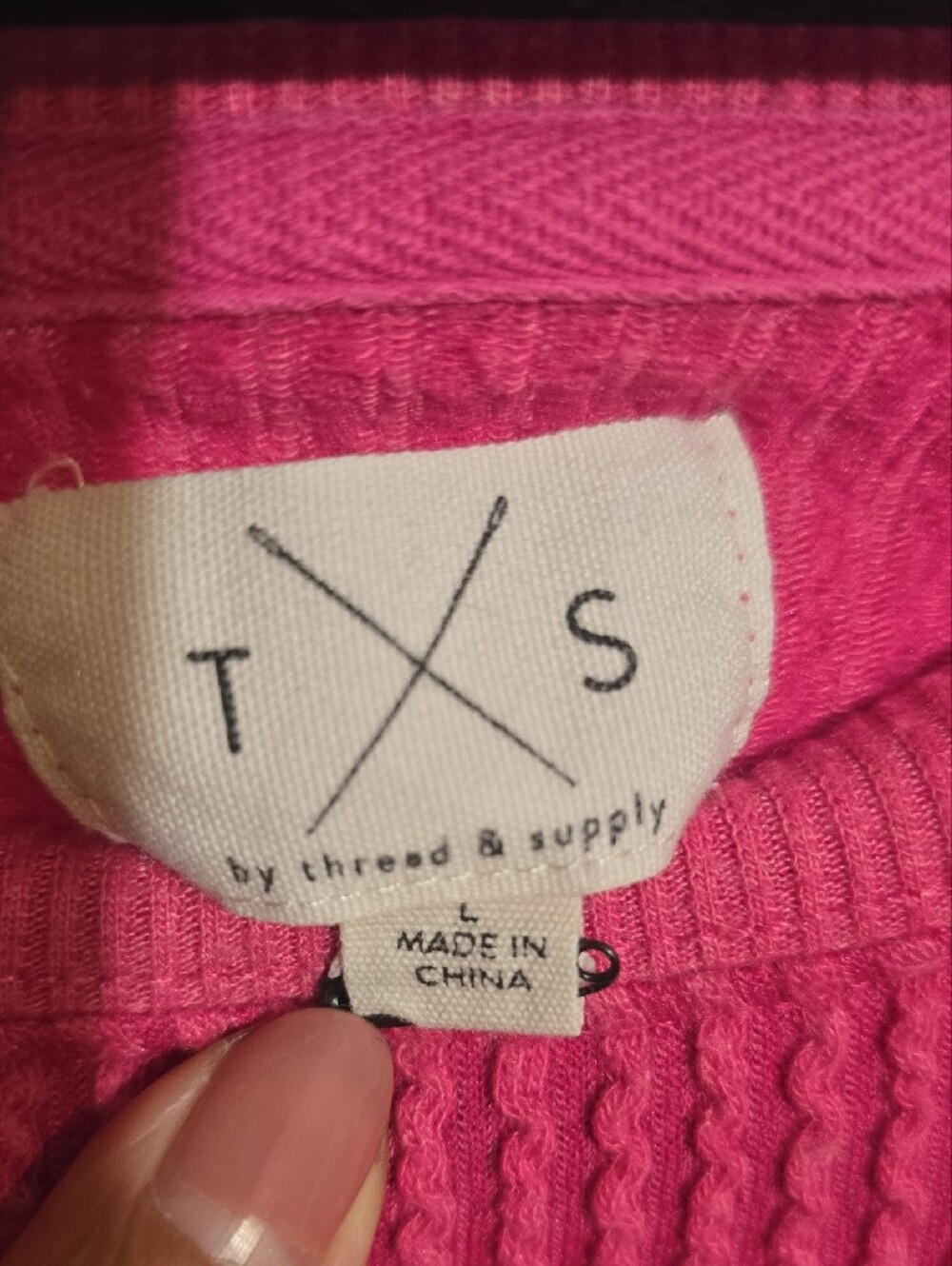 #14. Thread & Supply Bright Pink "Cheers" Waffle-Knit Sweater - Picture 3 of 8